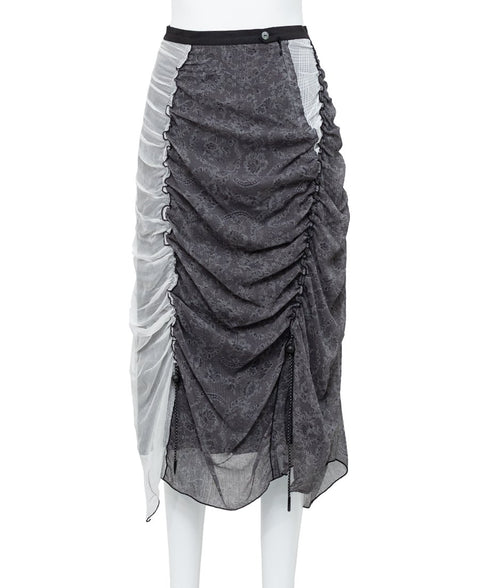 Drape Gather Lace Skirt
